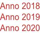 Anno 2018 Anno 2019 Anno 2020
